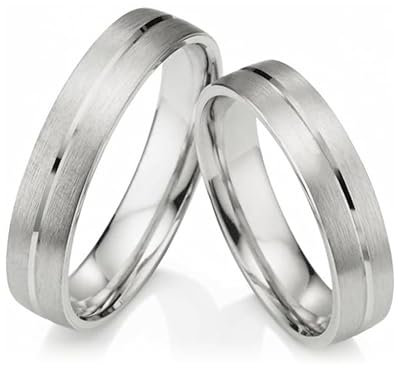 123traumringe Eheringe in 925 Silber I Partnerringe mit Etui & Gravur I Gravierbare Silberringe mit wählbarer Ringgröße 50-70 mm I Hochwertige Verlobungsringe in 4,5 mm Breite & 1,5 mm Stärke I S74