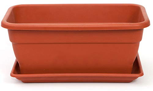 PAMEX Macetero Jardinera 'Eva' con Plato 'Adan' (50cm)