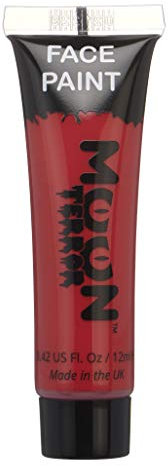 Moon Terror Pintura facial de Halloween Pintura corporal | Maquillaje SFX, Maquillaje de efectos especiales sangre roja 12 ml (Paquete de 1)