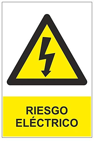 MovilCom® - Señal de aluminio RIESGO ELECTRICO 210X300mm homologado nueva legislación (ref.RD30907)
