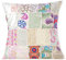 Eyes of India - Voller Farben Patchwork Dekokissen Sofa Kissen Fall Fall Fall Sofa Indien Bohemian Akzent Boho Chic handgefertigt – Weiß, 40 x 40 cm
