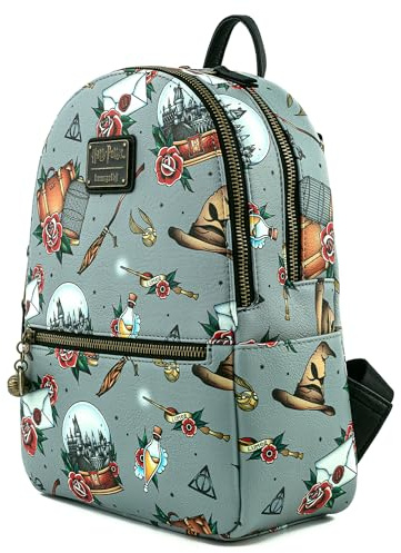 Loungefly x Harry Potter Tattoo All Over Print Mini Backpack