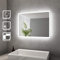 ELEGANT Badspiegel mit LED-Beleuchtung Energiesparend LED Badezimmerspiegel 80 x 60 cm kaltweiß IP44 Badezimmer Wandspiegel Bad Spiegel