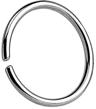 Piercingfaktor Piercing 925 Silber Fake Hoop Continuous Ring Ohr Nase Lippe Septum in Silber Rosegold Gold oder Schwarz