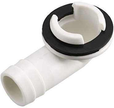 sourcing map Air Conditioner Drain Hose Connector Elbow Fitting with Rubber Ring for Mini-Split Units and Window AC Unit 22.5mm