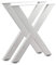 BITUXX® Tischbeine Tischkufen Tischgestell Tischuntergestell Stahl Metall Eckig (Kreuz 72x60, Weiß)