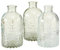 Boltze Vase Country 3-teilig (Blumenvase für Tischdekoration, Glas-Vase für Blumen, Durchmesser 5,5 cm, Klarglas, Höhe 12 cm) 4019400, Klar