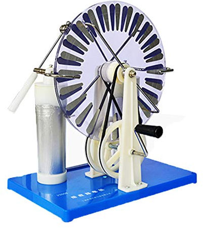Generador de electricidad estático Equipo de experimentación electrostático de inducción motor (azul)