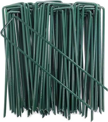 Suinga Set di 50 Graffe da giardino, prato sintetico, picchetti di fissaggio per reti, chiodo metallico zincato
