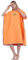 Badeponcho, Surfponcho, Ultraleicht Handtuch Badetuch Poncho, Strand Umziehhilfe, Schnelltrockend Bademantel aus Mikrofase für Damen Herren Kinder 90 * 110cm (Orange)