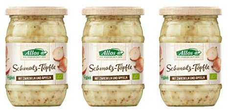 Allos Schmalz-Töpfle mit Zwiebeln und Äpfeln 3x250g
