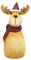 B2S BACK2SEASON Zaunfigur Elch Winter Zaundeko Zaunhocker frostfest braun rot H=20 cm