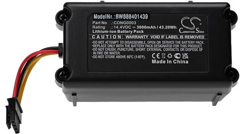 vhbw Akku kompatibel mit Bagotte BL509 Staubsauger (3000 mAh, 14,4 V, Li-Ion)