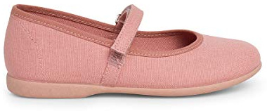 Pisamonas Mädchen Riemchenballerinas Aus Stoff Mit Dünnem Klettverschlussriemen