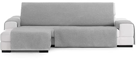 Eysa Valkiria sofabezug chaiselongue 240 cm Links frontalsicht, Farbe 06, Hellgrau 6