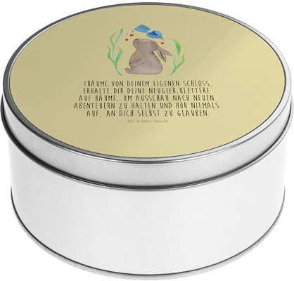 Mr. & Mrs. Panda Blechdose rund Hase Blume - Ostergeschenke, Osterdeko, Geschenk, Taufgeschenk, erstes Kind, Ostern Geschenk, Osterdeko, Geschenke zu