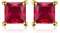 Jewelrypalace Quadrat Schliff 0.6ct Echt Citrin Ohrstecker Silber 925 Damen, Schmuck Set, Ohrringe Silber Edelstein Mädchen, Ohrstecker Silber klein mit Stein Frauen Vergoldet