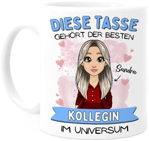 Cupdarling® Tasse Personnalisable Cadeau Collègue de Travail Femme - Cadeau Depart Collegue De Travail - Tasse Collegue De Travail - 330 mL Céramique