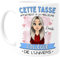 Cupdarling® Tasse Personnalisable Cadeau Collègue de Travail Femme - Cadeau Depart Collegue De Travail - Tasse Collegue De Travail - 330 mL Céramique