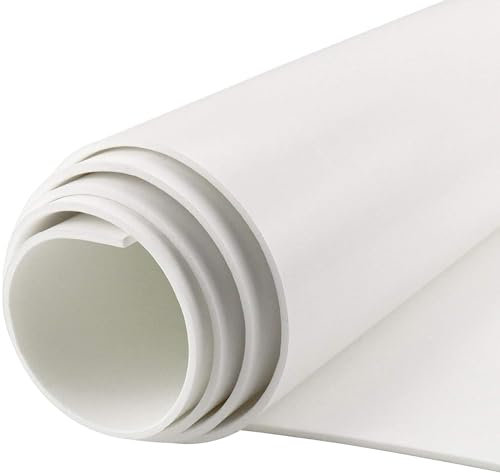 Storystore Rotolo di schiuma autoadesiva in gomma cellulare, autoadesiva, 300 mm (larghezza) x 3 mm (diametro) x 3 m (lunghezza), facile da tagliare, piastra in gomma cellulare fai da te (bianco)