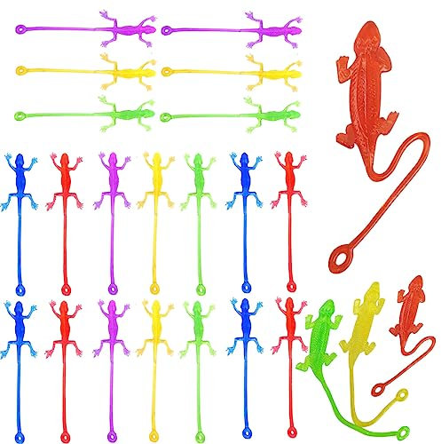 YEAPEAK Klatschhände Kinder Set, Klebrige Spielzeug, Klatschhand, Sticky Glibberhände Als Mitgebsel, Give-Away Und Scherzartikel Für Jungen Mädchen, Spielzeug Und Spaßfaktor Partys (Gecko-24 Stücke)