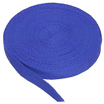 PATIKIL Baumwollband Baumwolle Gurtband 15mm x 9m, Schrägband Baumwoll Nahtband Köperband Saumband Einfassband Stoffband Webband zum Nähen für DIY Basteln Stricken Verpackungen, Dunkelblau