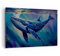 ARTTOR Bilder auf Leinwand 100x70cm Leinwandbild Wal Ozean Unterwasser Groß Wanddeko Bild Schlafzimmer Küche Deko Wandbilder Dekoration Wohnzimmer Wall Decor Canvas Wand Kunstdruck Art AA100x70-6000