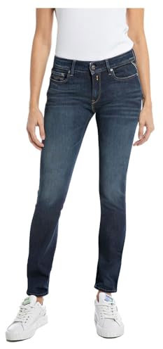 Replay Damen Jeans New Luz Skinny-Fit, Grau (Dark Grey 007-1), 30W / 32L