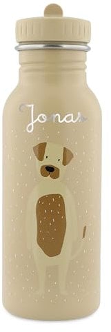 Trixie Baby Personalisierte Edelstahl Hunde Kindertrinkflasche (500ml) mit Namen für Mädchen und Jungen - Auslaufsicher, rostfrei & kinderfreundlich