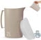 Mypicompany Carafe à eau en plastique premium 2 l - sans BPA, multifonction pour célébrations et activités de plein air, carafe à eau en plastique marron