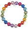 Leslii Reflective Pearls Perlen-Armband Magic 3D-Effekt (Rainbow Ø 10mm)