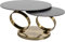 Kare Design Couchtisch Beverly, Gold, Wohnzimmertisch, Beistelltisch, Stahlgestell, Keramik Nutzfläche, 42x80x132 cm (H/B/T)