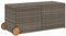 vidaXL Gartentruhe mit Rollen, Kissenbox Auflagenbox mit Deckel, Gartenbox Garten Aufbewahrungsbox mit wasserfestem Beutel, Spielzeugbox Gartenmöbel, Grau 283L Poly Rattan
