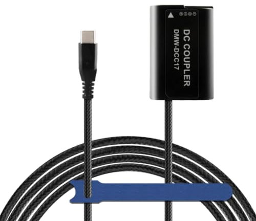 Camaisa Braided Cable TYPE-C to BLK22 Dummy Battery DMW-DCC17 DC Coupler For Panasonic Lumix S5 DC-S5 DC-S5K Camera