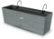 Blumentopf Blumenkasten mit Halter Balkonkasten 3D Rillenmuster 3 Farben 2 Größen (Beton Grau, XXL- 58 cm)