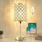 GyroVu Kristall Tischlampe & Nachttischlampe, Dimmbare Kristallschirm Touch-Lampe mit USB A+C Ports, Gold Kleine Beleuchtung für Wohnzimmer & Schlafzimmer (Buld Enthalten)