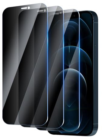 YUXINDZ 3 Pièces Verre Trempé Anti-Espion pour iPhone 12 Pro Max 6,7 Pouces, Film Protection d'Écran Contre les Rayures, Sans Bulles, Dureté 9H Glass