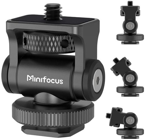 MINIFOCUS Kamera-Monitorhalterung mit Cold Shoe, 1/4 Schraube für 5 & 7 Field Monitor, 160° neigbare Halterung für Field Monitor, LED, Blitz und Videoaufnahmen Fotozubehör