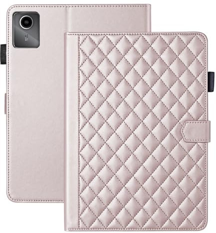 Vaitasy Funda para Lenovo Tab M11 11 Pulgadas 2024 TB330 Business Cuero PU Tablet Carcasa para Lenovo Tab M11 con Ranura para Tarjeta Oro Rosa