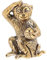 Amosfun Ornament Kupfer Miniatur Statue für Home Decor