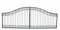 Gartentor Hoftor Einfahrtstor Metall Crossline-GT400/100S Feuer Verzinkt P.-Set 100