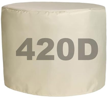 Wasserdichte runde Tischabdeckung für Outdoor-Essgruppe, 185 x 50 cm, robuste Abdeckung für Terrassenmöbel, wetterbeständig und langlebig