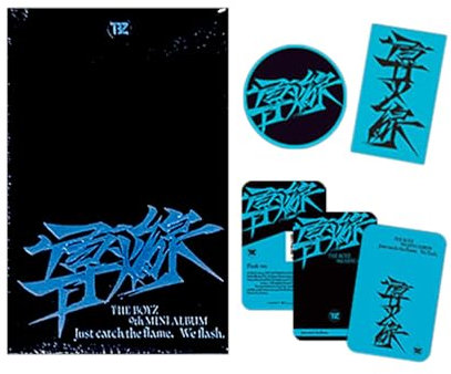 THE BOYZ - 9th Mini Album [TRIGGER (導火線)] (Platform - Flash Ver.) Album Case + Mini Card(QR Type) + Photocard + Sticker + 2 Pin Badges