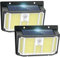 Solarlampen für Außen, 268 LED 3 Modi Solarleuchten für Außen mit Bewegungsmelder, 270° Superhelle Solar Aussenleuchte IP65 Wasserdichte LED Solar Wandleuchte für Garten Wand Post Garage【2 Stück】
