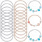 SUNNYCLUE 1 Box 20 Stück Armband Schlangenketten Armreif Verstellbar Metallarmbänder Großpackung Silber Gold Legierung Feder Erweiterbar Freundschaftsmanschetten Armreifen Kette Für Schmuckherstellung