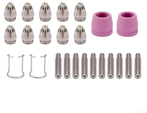 Plasmaschneid-Schweiß-Set, 24-teilig, Plasmaschneider, Elektroden, Düsen, Tassen, Halterungs-Set für SG-55 für AG-60 für WSD-60