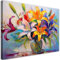 Feeby Quadro su Tela Non Tessuta - Stampa Su Tela - 120x80 cm - Decorazioni Camera - Bouquet di fiori di giglio - Decorazione Murale - Moderno Soggiorno - quadri moderni soggiorno - poster