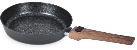 Poêle antiadhésive Légende en céramique sans PFAS-Poêle à manche amovible compatible four & induction 20,24,28,32cm -Durandal
