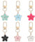 oruola Lot de 6 porte-clés en forme de fleur pour fille, porte-clés pour femme pour sacs à dos, sacs à main, porte-monnaie, breloques fleurs pour femmes et filles, cadeaux, multicolore