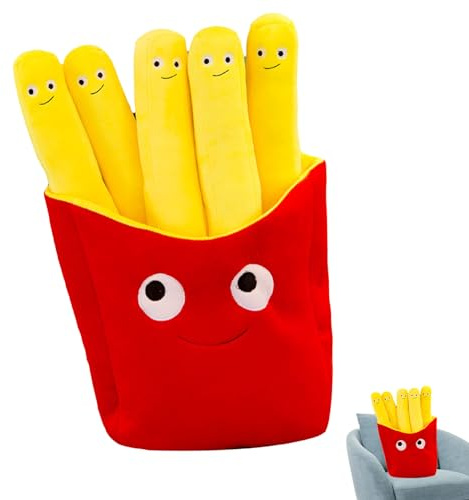 Odoukey 11, 8 Zoll Französisch Pommes Plüschspielzeug lustig gefüllte Cartoon Simulation Pommes Kissen Geschenk für Mädchen